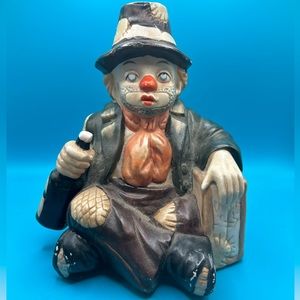 Vintage hobo clown porcelain, Halloween